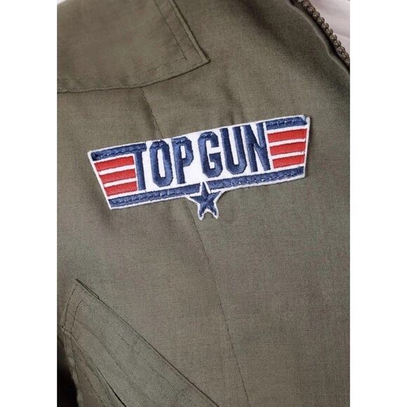 Halloween Costume TOP GUN FLIGHT SUIT Jumpsuit Large Maverick Goose Tom Cruise - Picture 6 of 14